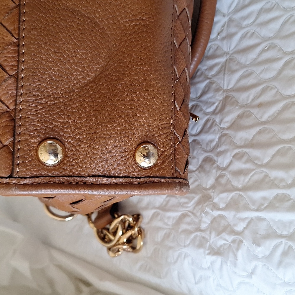 Michael Kors Leather Large Woven Tote Bag - Picture 6 of 8
